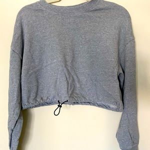 Gray hoodie/crop top